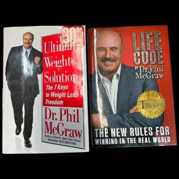 Set Of 2 Dr. Phil McGraw Life Code Ultimate Weight Solution Hardback Books Lot - Picture 1 of 8